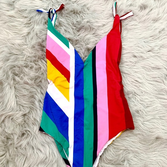 ZARA - Striped Bathing Suit - Picture 6 of 6